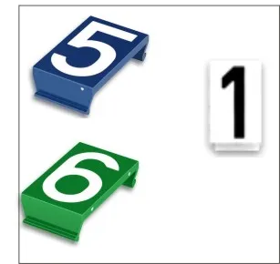 Zahlenfeld "0-9" 40mm in verschiedenen Farben
