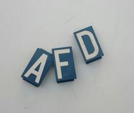 Buchstabenfeld blau 25mm