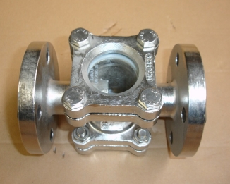 Schauglas Edelstahl PN16 Flanschausführung