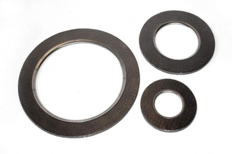 Flachdichtung Graphit-Spießblech mit Innenbördel PN6